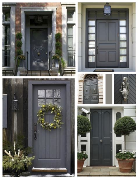 grey front door paint colors